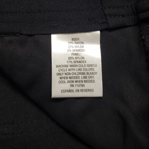 JM Collection Black Pants Sz 12P Curvy Straight Leg Tummy Control Careerwear - Picture 10 of 10